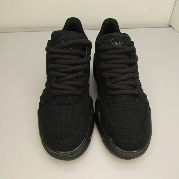 NEW GIUSEPPE ZANOTTI Talon Chunky Low-Top Sneakers Black Cotton Men’s Size 9 - Picture 6 of 11